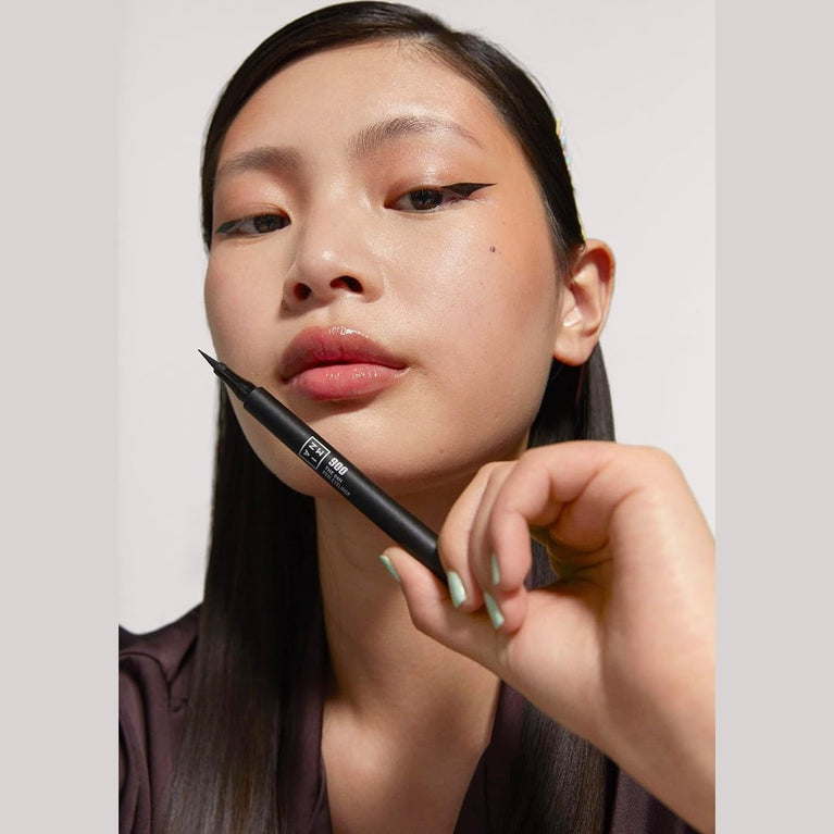 3INA Ultra-Longwear Matte Eyeliner Pen - 24 Hour Bold Pigmented Black Liner - Vegan, Smudge-Proof and Sensitive Eye Friendly Makeup - Easy Application Precision Tip for Perfect Wings - Cruelty Free