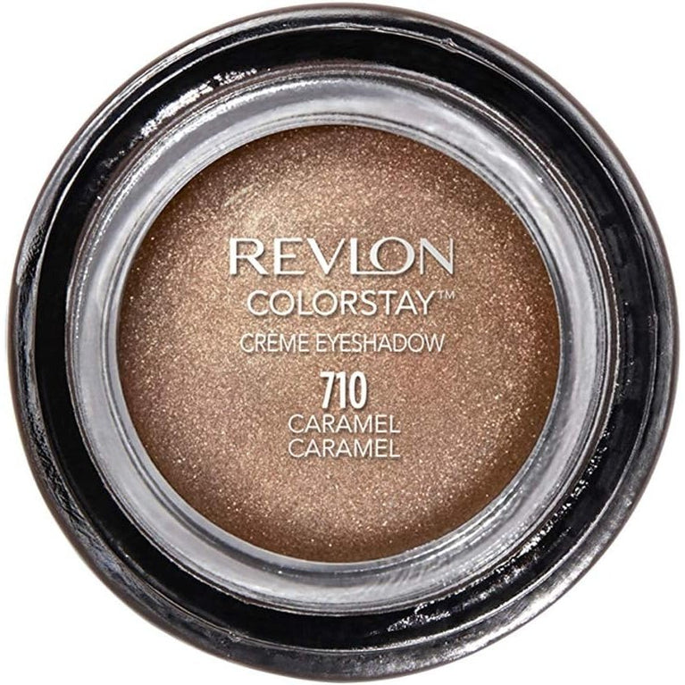 Revlon 24-Hour Creme Eye Shadow in Bronze Brown, Caramel (710) - Blendable Matte and Shimmer Finish with Waterproof Formula and In-Built Applicator Brush