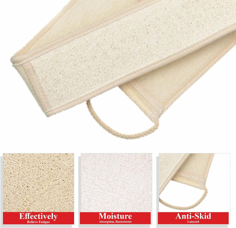 Exfoliating Loofah Back Scrubber with Double-Sided Strap