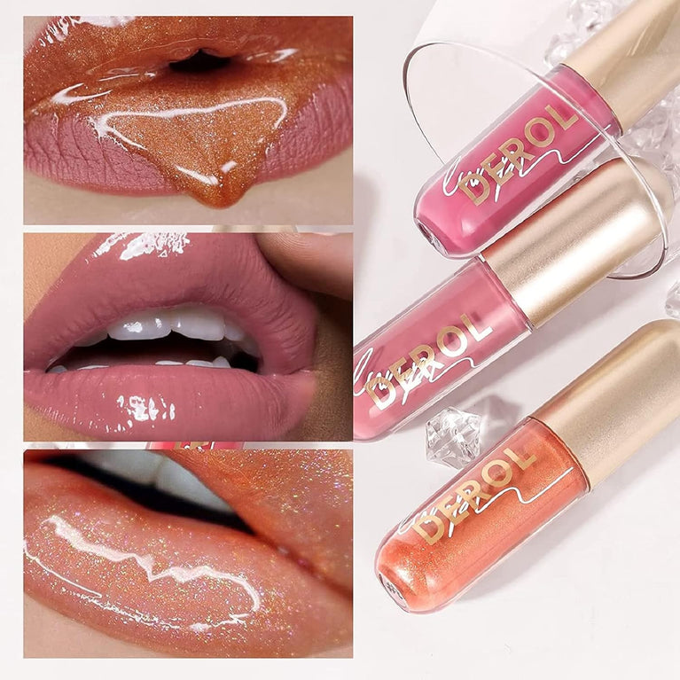 Versatile Lip Care Kit: Tinted Lip Balm, Luscious Lip Plumper Gloss, Stain Tint, Long-lasting Waterproof Lipstick and Ginger Lip Enhancer (#02)