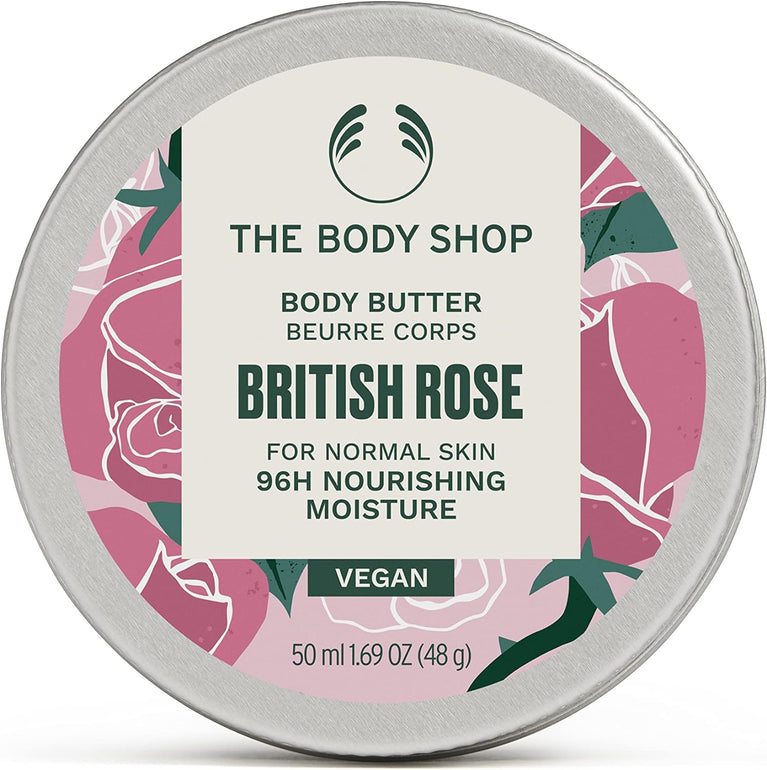 British Rose Body Butter - Luxurious 50ml Jar