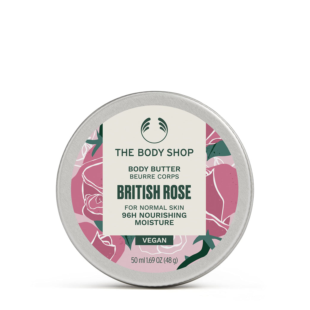 British Rose Body Butter - Luxurious 50ml Jar