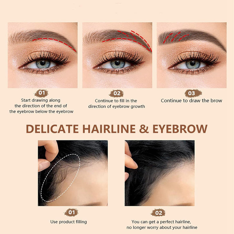 Hair Powder - Hair Fibres Hair Loss Treatment - Quickly Cover Hairline - Waterproof and Sweatproof Hairline Cover for Thinning Hair - White Hair Spray Temporary - Grey Hair Root Concealer (Dark Brown)
