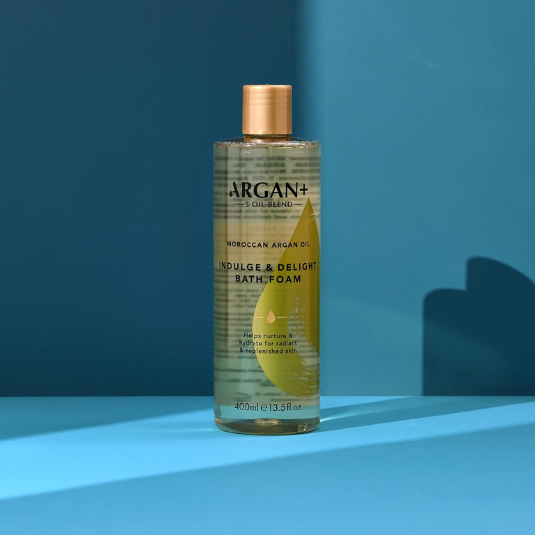 Argan+ Indulge & Delight Moroccan Argan Oil Bubble Bath, 400ml