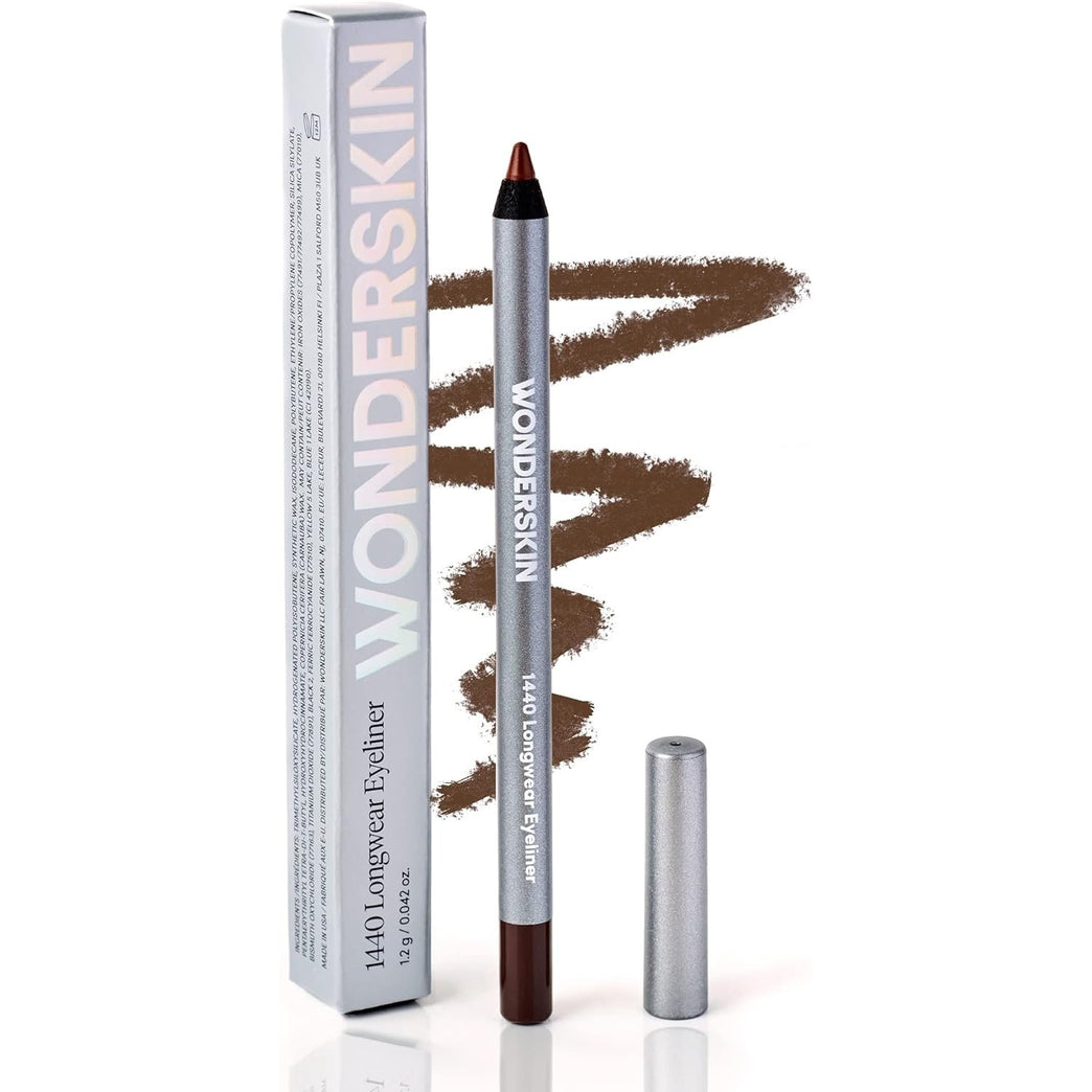 Wonderskin 24-hour Intense Brown Waterproof Eyeliner Pencil with Smudge Proof Longevity and Fine Precision Tip (Brown Sugar)