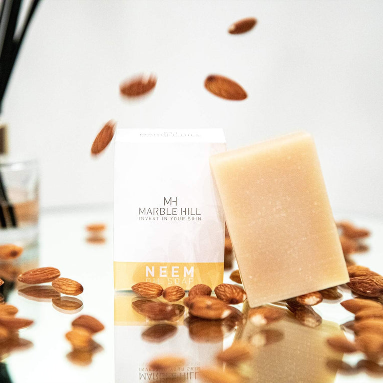 Luxurious Marble Hill Neem Oil Soap Bar for Dry, Sensitive, and Eczema-Prone Skin