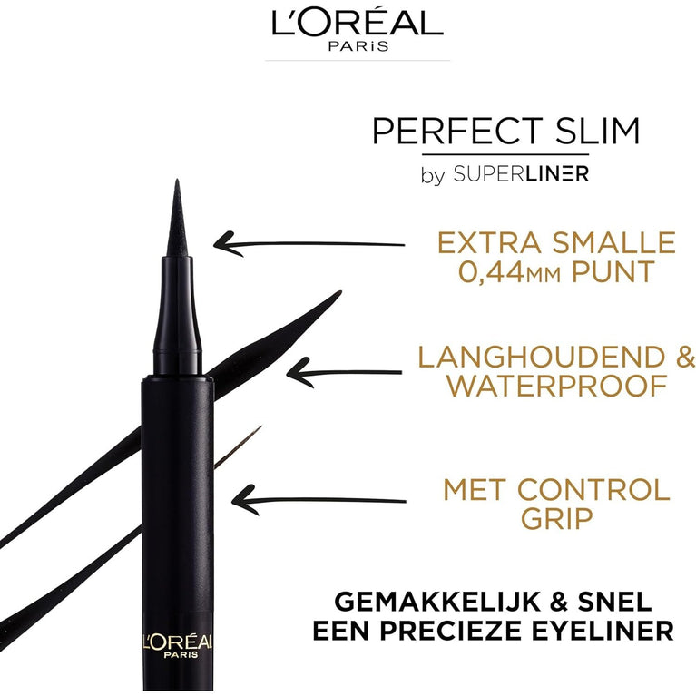 L'Oreal Paris Intense Matte Brown Superliner, Water-Resistant and Smudge-Proof Perfect Slim Liquid Eyeliner