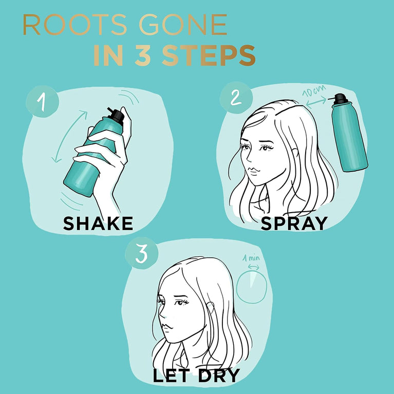 L'Oréal Magic Retouch Instant Root Concealer Spray, Ideal for Touching Up Grey Root Regrowth, 75 ml, Colour: Golden Brown