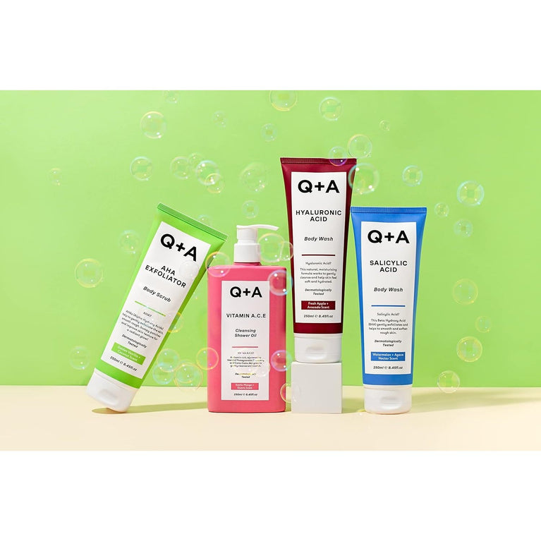 AHA Exfoliator Body Scrub with Lactic Acid and Glycolic Acid, Golden Vanilla + Coconut Scent, 250ml