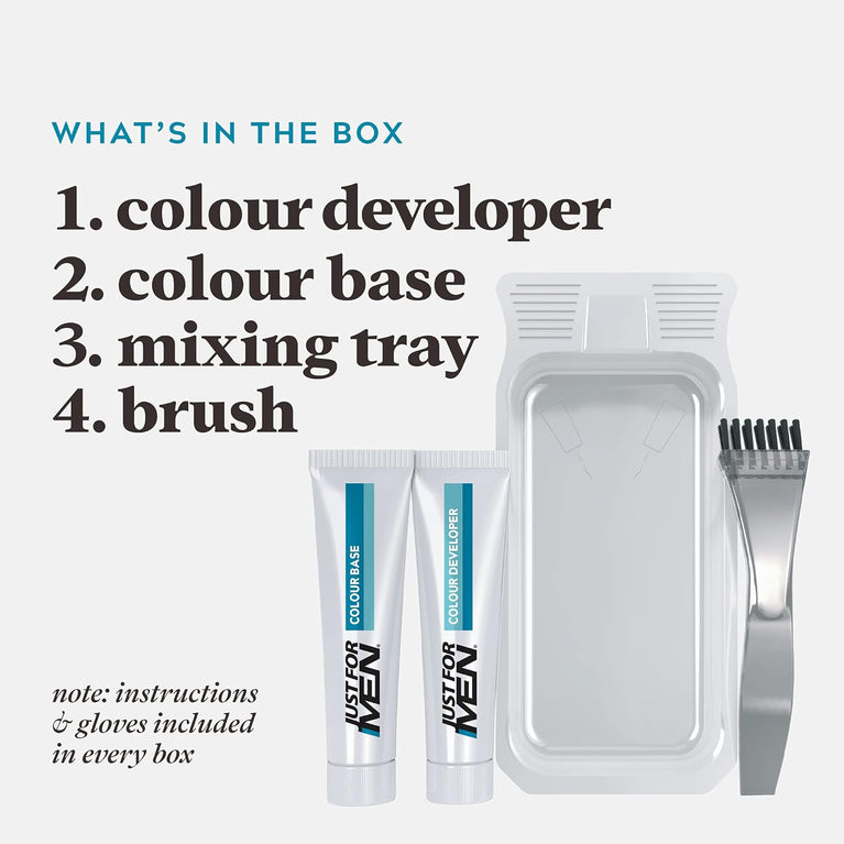 Medium Brown Just for Men Moustache & Beard Dye - Grey Eliminator for a Fuller Look - M35