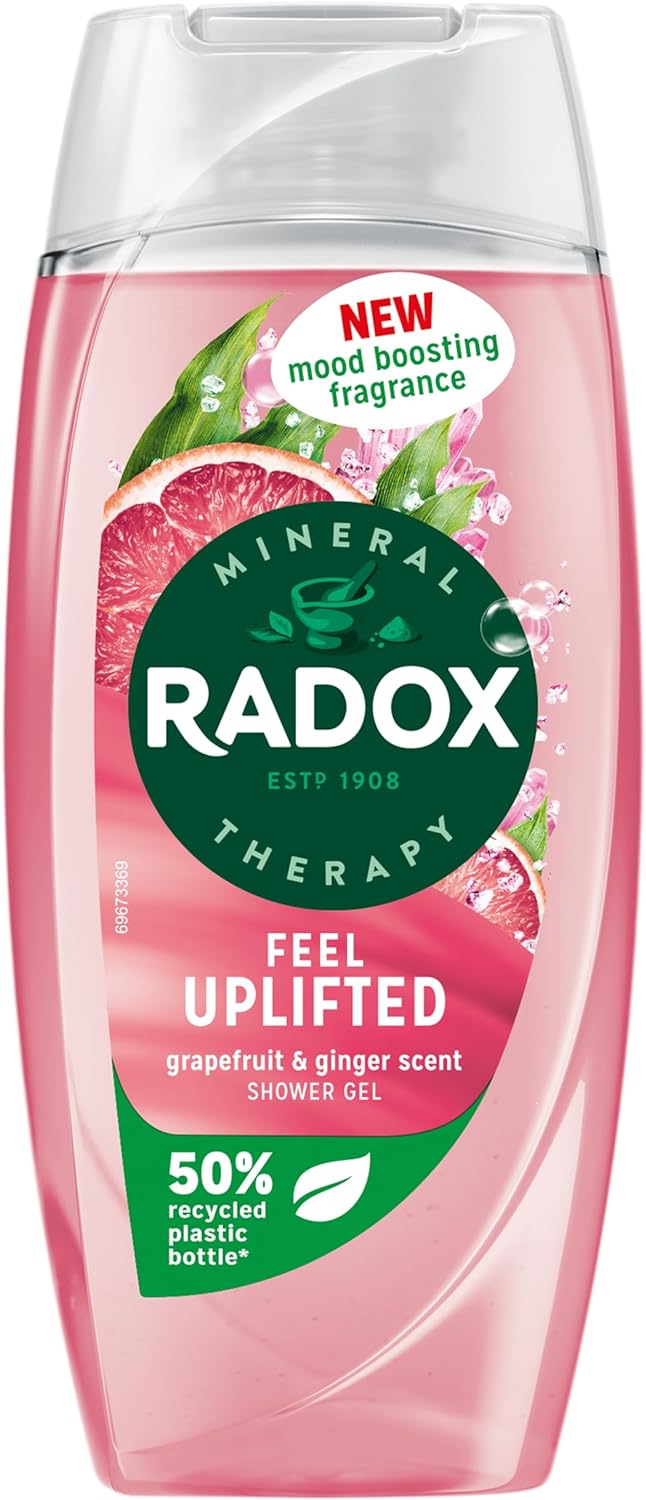 Radox Mineral Therapy Feel Uplifted Shower Gel with Grapefruit & Ginger Scent - 225 ml (Pack of 6)