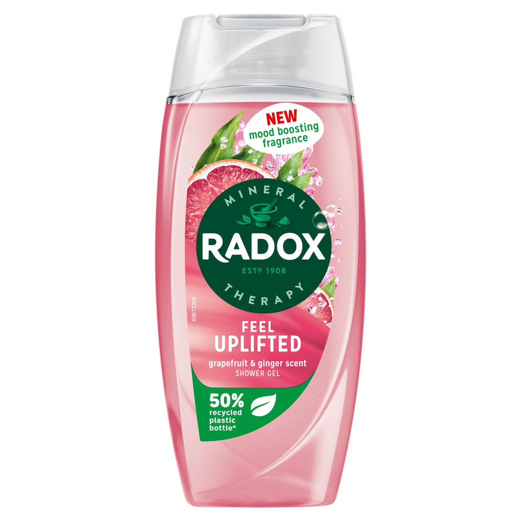 Radox Mineral Therapy Feel Uplifted Shower Gel with Grapefruit & Ginger Scent - 225 ml (Pack of 6)