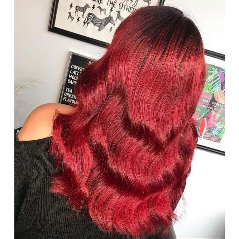 Crazy Color Vibrant Ruby Rouge Semi-Permanent Duo Hair Dye. Highly Pigmented Wine Red/Plum Conditioning & Oil Nourishing Vegan Formula | No Bleach or Ammonia | 200ml
