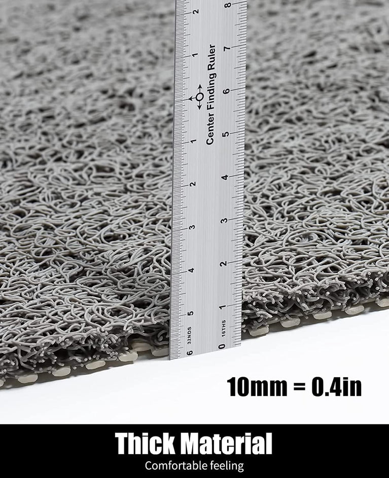 Loofah Shower Mat for Safe and Comfortable Shower Experience (Grey)