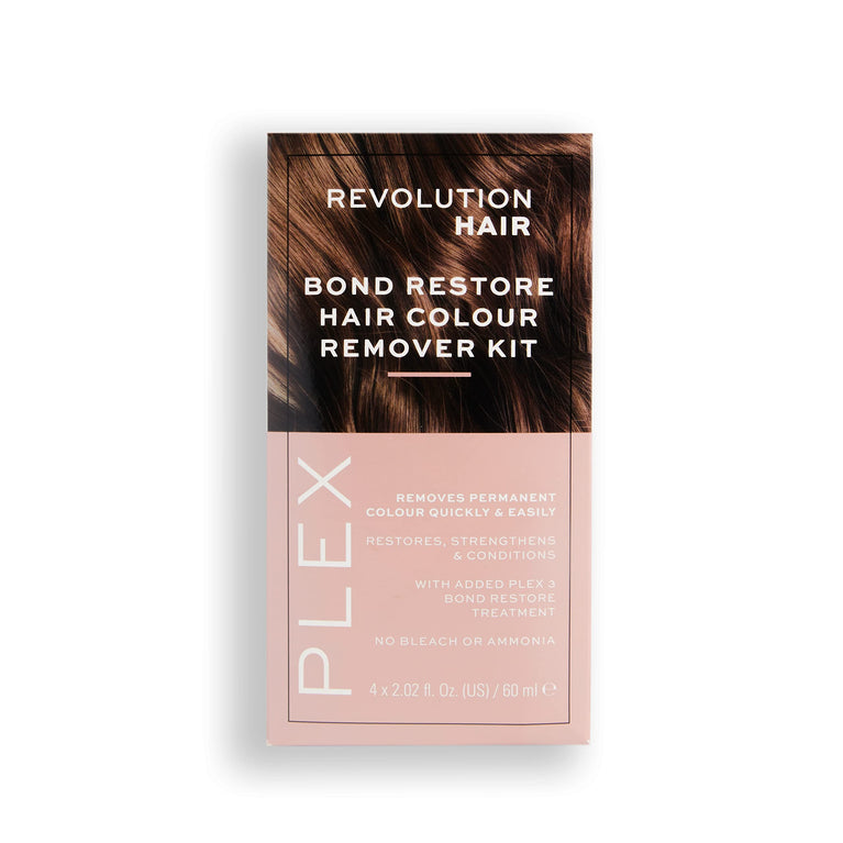 Revolution Haircare London, Plex Hair Colour Remover, Damage Free, & High Strength Hair Dye Remover, Easy to Follow 5 Step Process, Package Contains 4 x 60 ml