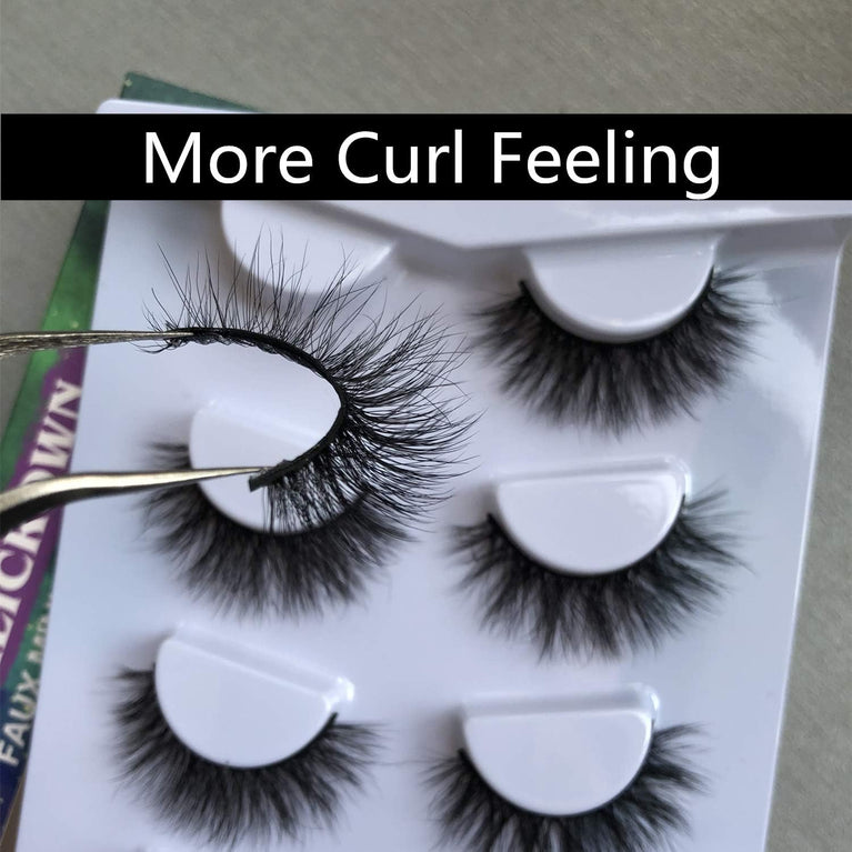 Ultra-Soft 3D Faux Mink Eyelashes Multipack - Lightweight, Hypoallergenic, and Reusable Wispy Eyelashes for Natural Volume and Curl