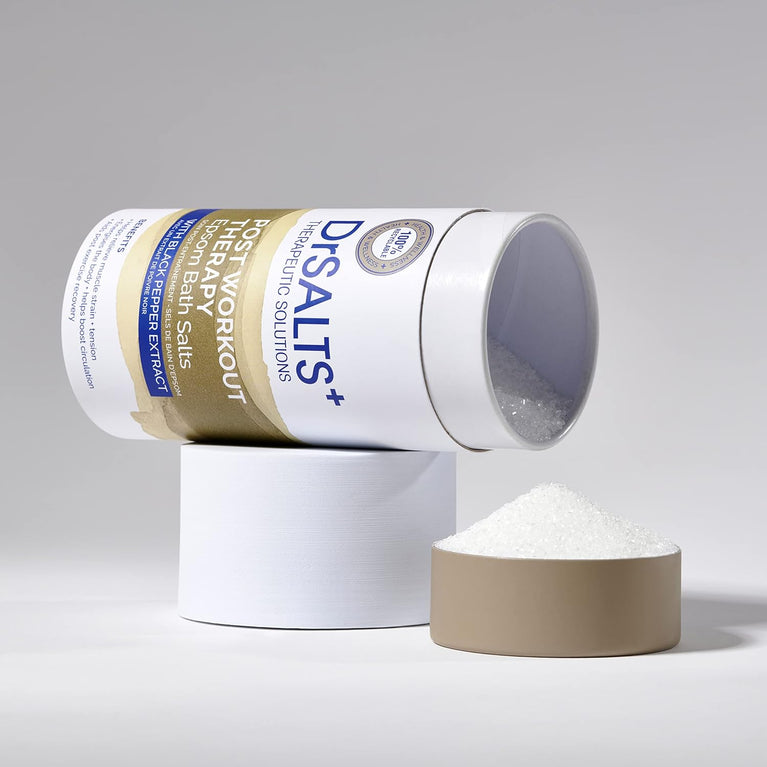 Post-Workout Muscle Recovery Epsom Bath Salts with Black Pepper & Essential Oils 750g