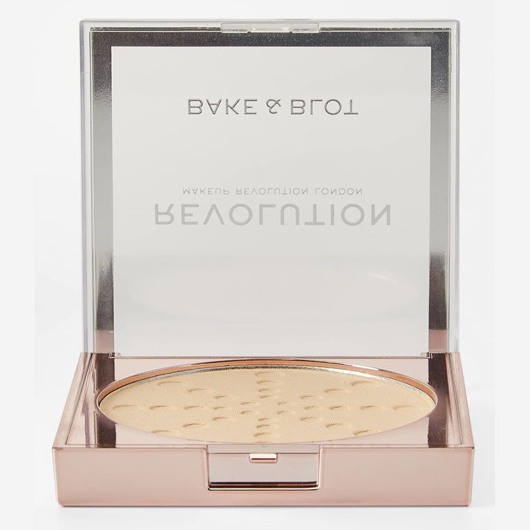 Revolution Beauty London Light Banana Bake and Blot Pressed Powder 5.5g for Matte Finish and Oil Control