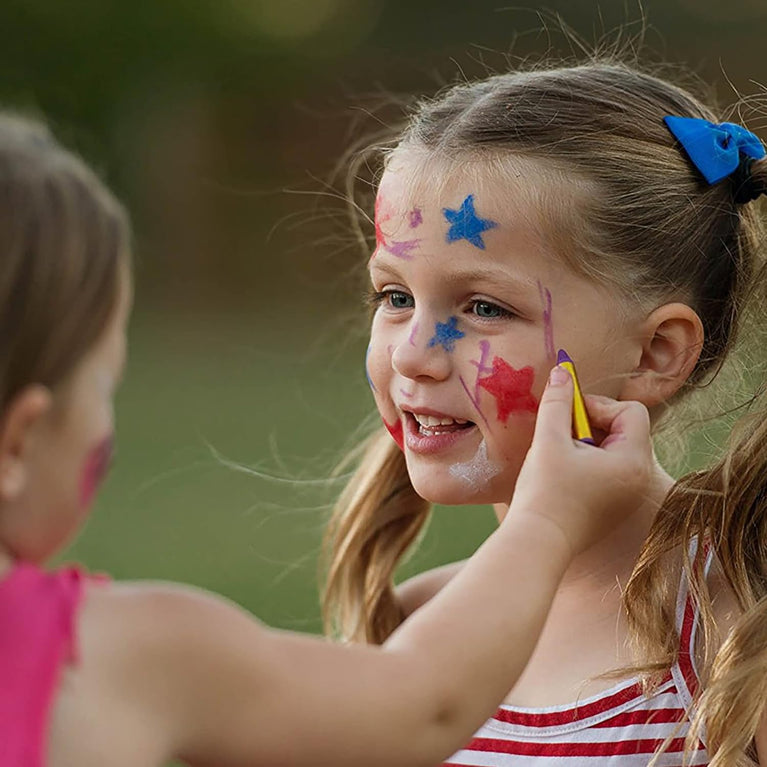 Mimoo 16-Color Kids Face Paint Crayons Set - Washable Body Paint Sticks for Children and Adults - Ideal for Halloween, Carnival, World Cup, Parties and Cosplay Makeup
