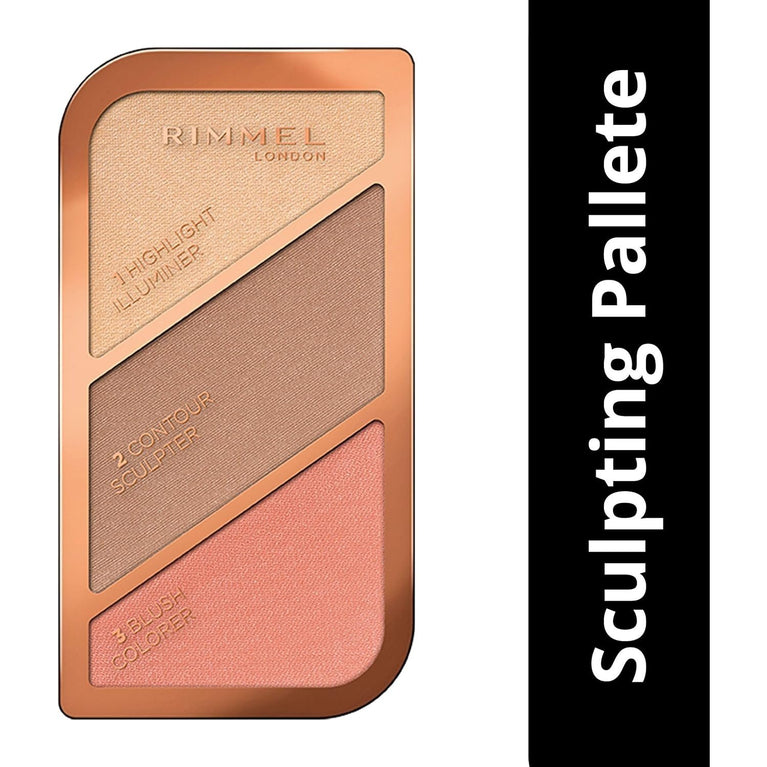 Kate Moss Edition Rimmel London Radiant Complexion Sculpting Palette in Coral Glow, 18.5g