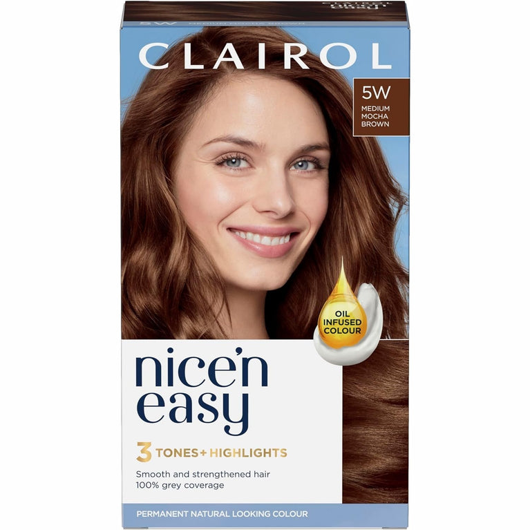 Natural Mocha Brown Hair Dye with Oil Infusion for Long-lasting & Gentle Grey Coverage