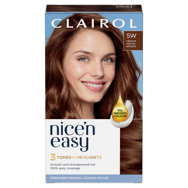 Natural Mocha Brown Hair Dye with Oil Infusion for Long-lasting & Gentle Grey Coverage