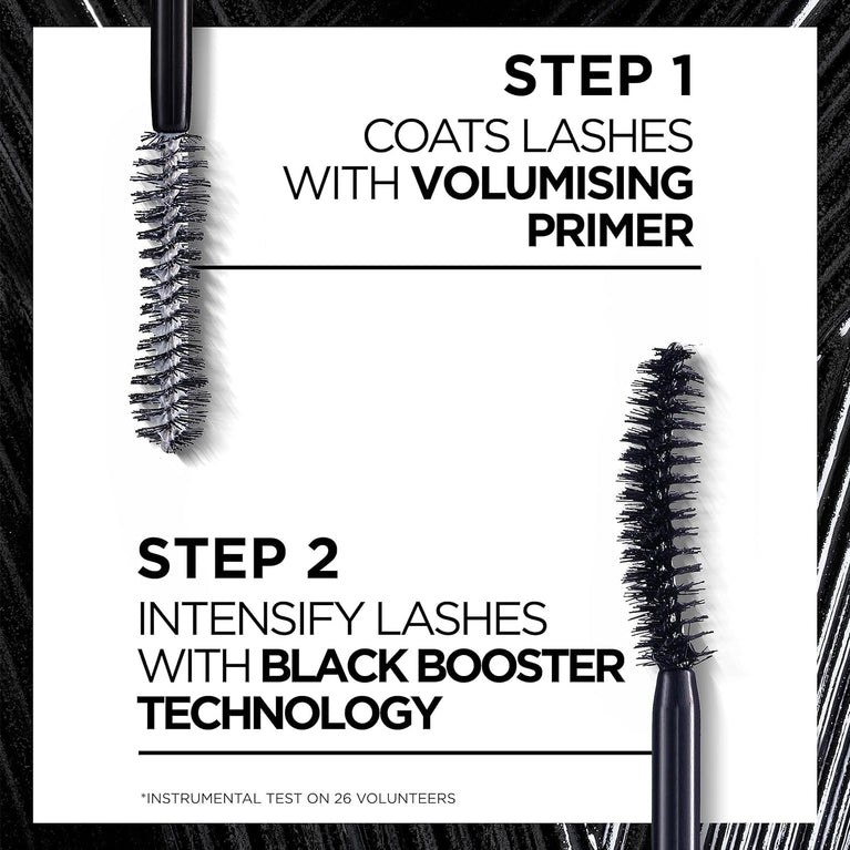L'Oréal Paris Pro XXL Salon-Grade Mascara, Enhanced with Panthenol, 24-Hour Lasting, Clump and Smudge-Free, Ultimate Lash Volume in Black
