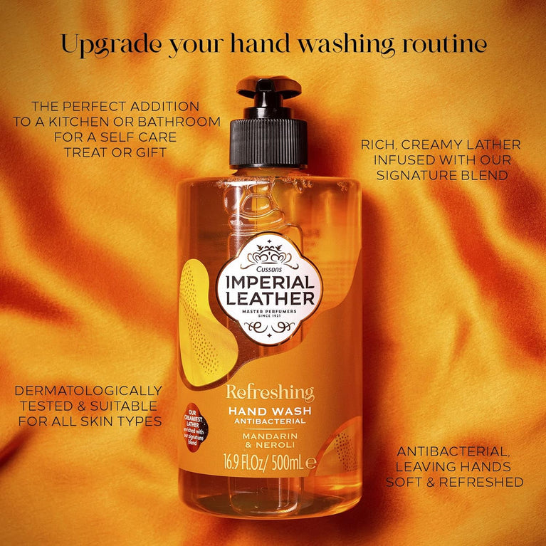 Mandarin & Neroli Refreshing Antibacterial Hand Wash, Pack of 6 x 500ml
