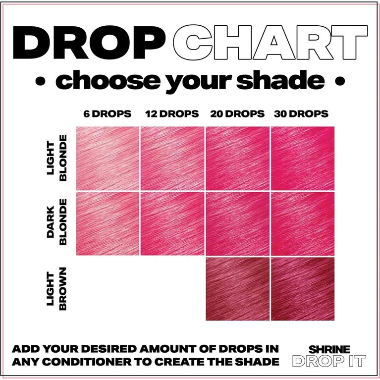 SHRINE Drop It Semi-Permanent Hair Dye Drops Pink 20ml