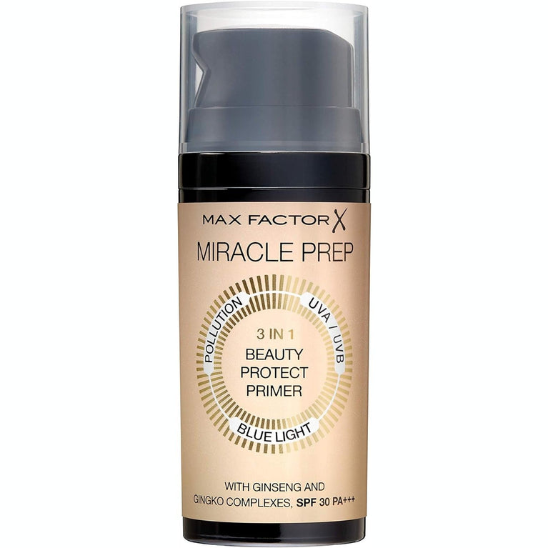 Max Factor Radiant Skin Prep Primer with 3-in-1 Miracle Beauty Benefits, 30 ml