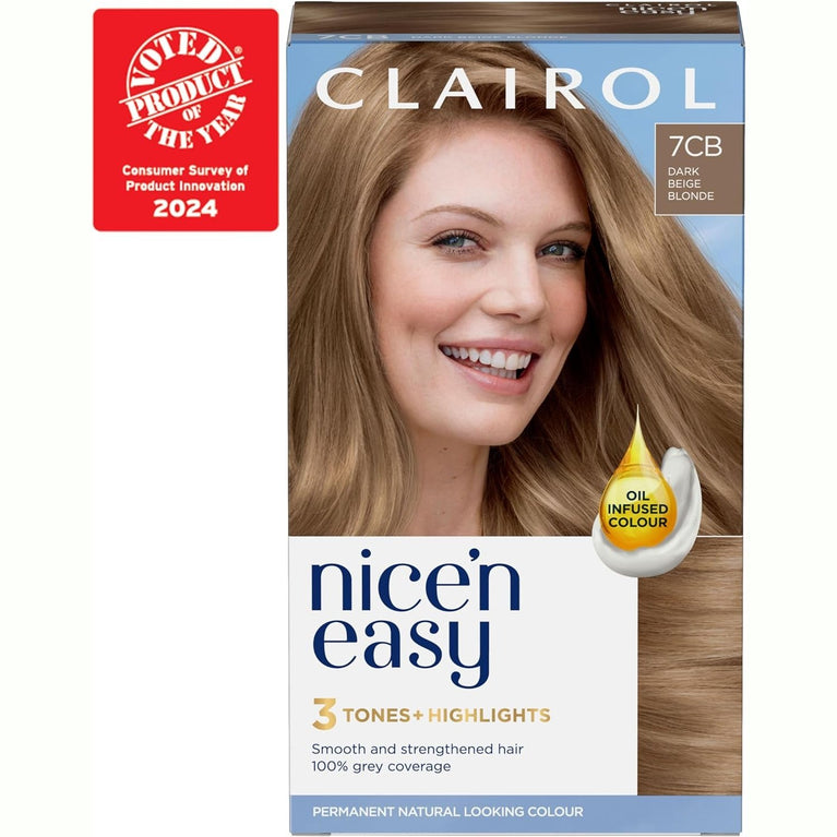 Clairol Natural Blend Oil-Infused Crème Hair Dye, Cool Beige Blonde