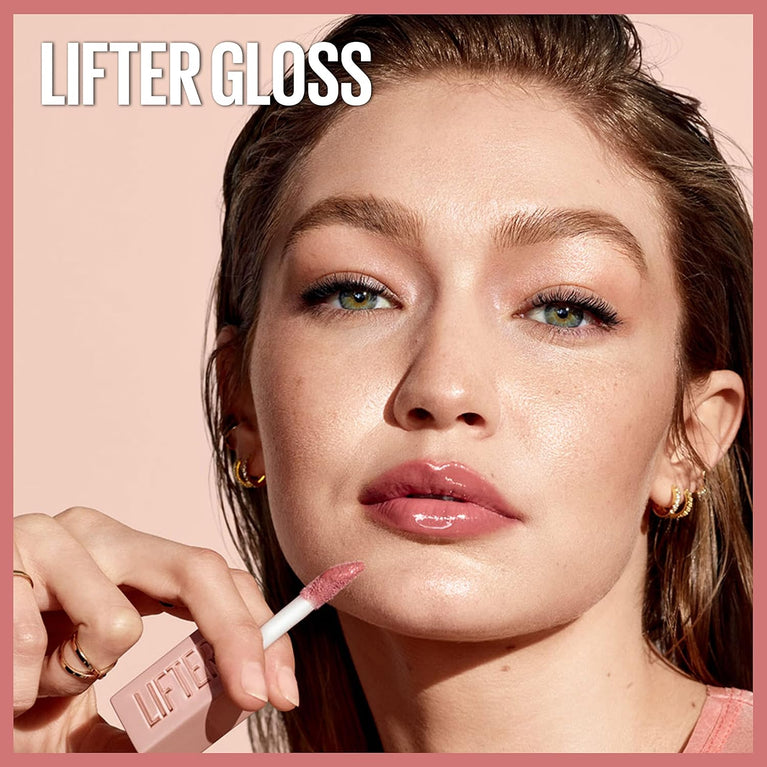 Maybelline New York Hyaluronic Acid Enriched Lip Gloss in Ice, 5.4 ml - For Plumper, Moisturised Lips