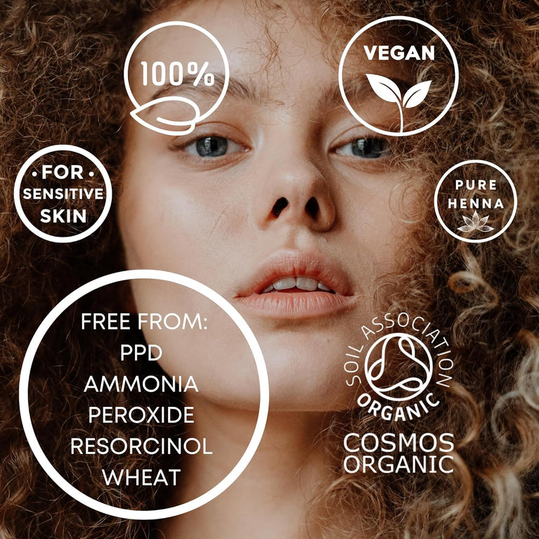 It's Pure Organic Henna Hair Dye in Natural Brown | 100% Natural, Vegan, & Gluten Free | PPD Free Hair Dye, Ammonia Free, Resorcinol Free, & Peroxide Free | Volumising, Strengthening, & Revitalising |