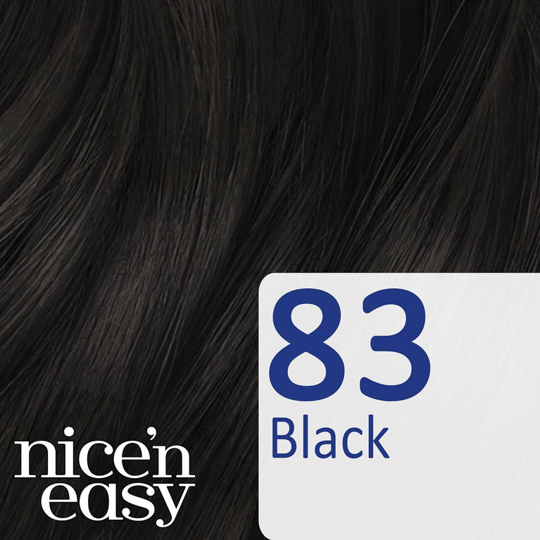 Clairol Nice'n Easy No Ammonia Hair Dye, 83 Natural Black