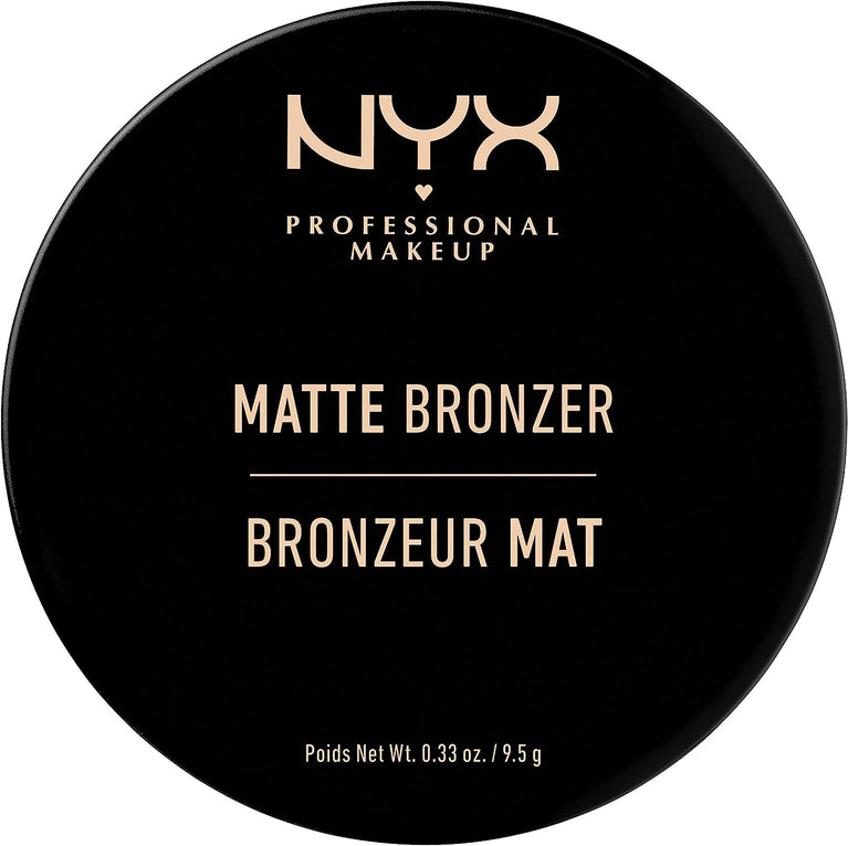 NYX Professional Sun-Kissed Matte Bronzer - Vegan & Skin-Friendly, Medium Shade for Face and Body