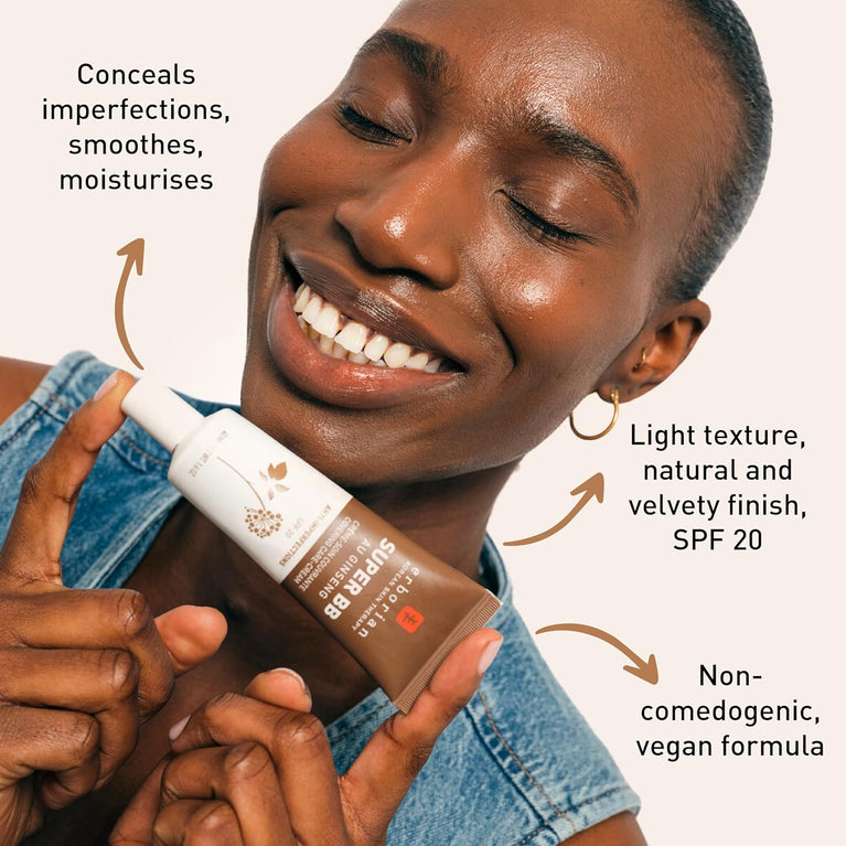 Erborian Ginseng Infused Ultimate High-Coverage Tinted BB Cream - SPF 20 Sun Protection, Imperfection Corrector, and Complexion Perfector - Korean Skincare Solution