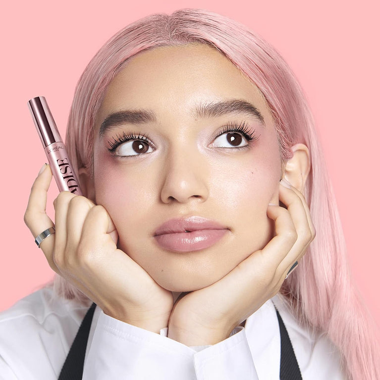 L'Oréal Paris Lash Paradise Intense Volume and Length Mascara, Infused with Nourishing Castor and Rose Oils, Suitable for Sensitive Eyes, Soft Fibre Brush for Flake-Free Application, Spectacular Black
