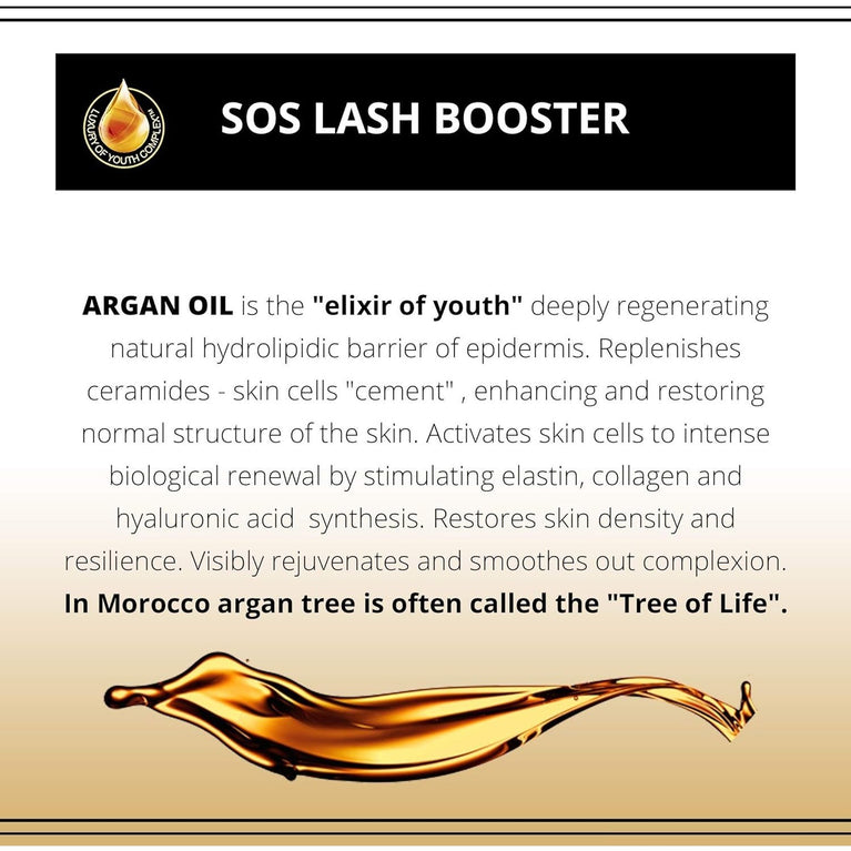 Eveline Cosmetics 5-in-1 Lash Booster Serum with Argan Oil and Professional Brush (10 ml)