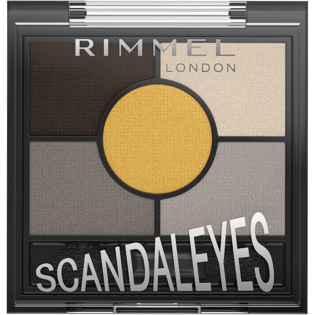 Rimmel London Golden Eye 5-Shade Scandaleyes Eyeshadow Palette with Long-lasting Formula