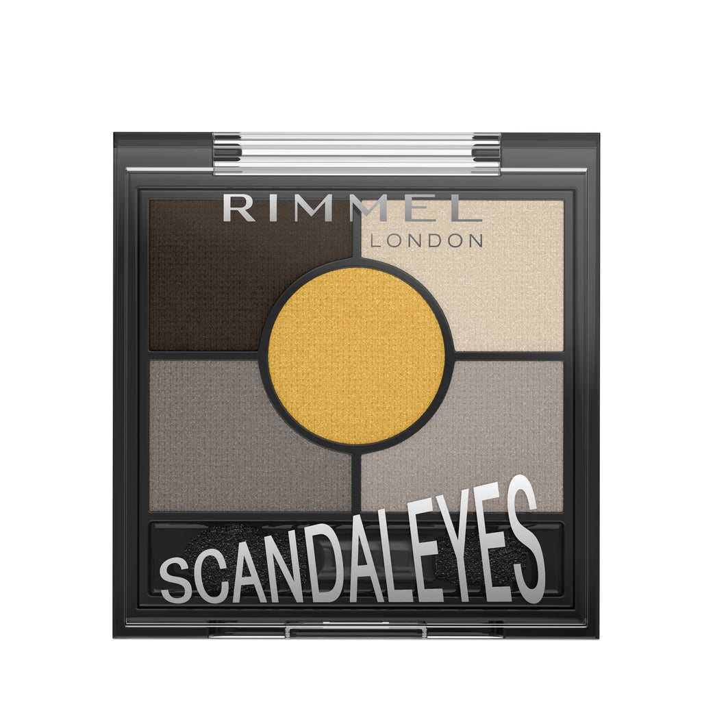 Rimmel London Golden Eye 5-Shade Scandaleyes Eyeshadow Palette with Long-lasting Formula
