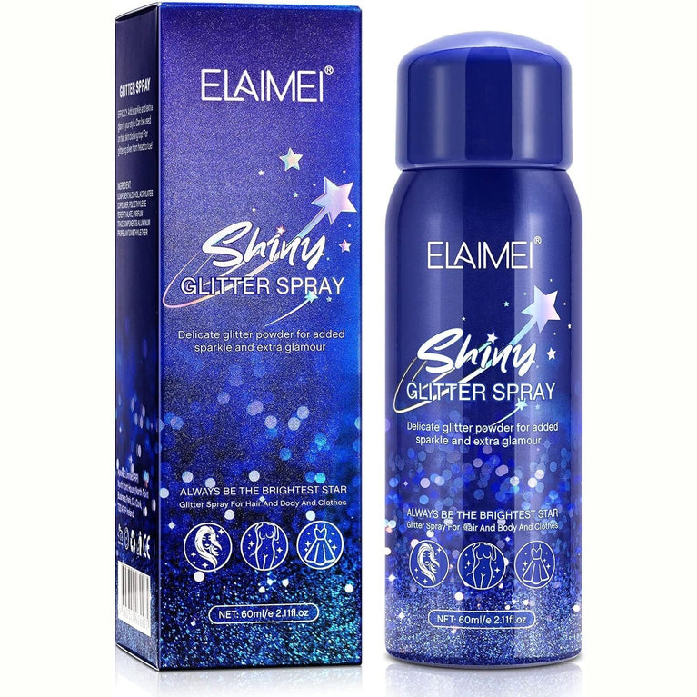 Pegciz Quick-Dry, Waterproof Body and Hair Shimmer Spray, Fragrant Glitter Hairspray for Festivals, Parties, and Gymnastic Competitions, Suitable for Body, Hair, and Clothing
