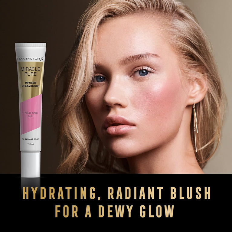 Max Factor Radiant Rose Hydrating Cream Blush with Hyaluronic Acid