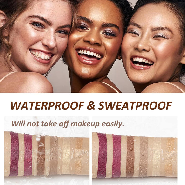 Ultimate 3-in-1 Cream Contour Beauty Wands with Waterproof Blush and Highlighter Sticks