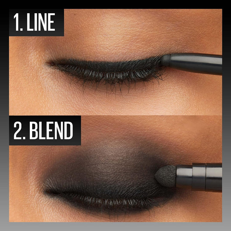 Maybelline Smokey Eye Blend-able Gel Tattoo Liner Pencil in Smokey Black, Waterproof and Long Lasting