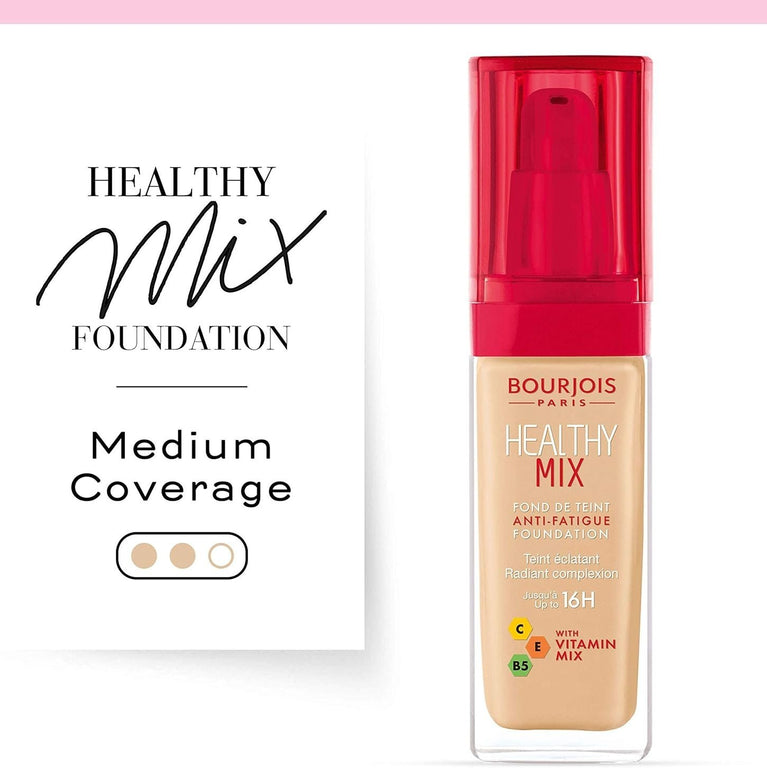 Bourjois Radiant Finish Anti-Aging Liquid Foundation with Hydrating Properties - 52 Vanilla, 30ml