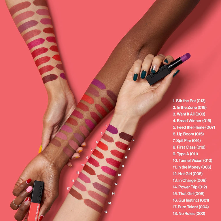 Revlon ColorStay Flame-Red Suede Ink Lipstick with 8HR No-Transfer Formula
