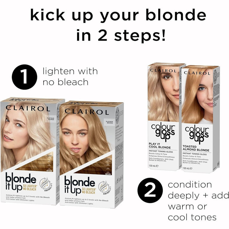 Clairol Platinum Blonde High Lift Hair Color with AminoLift Technology