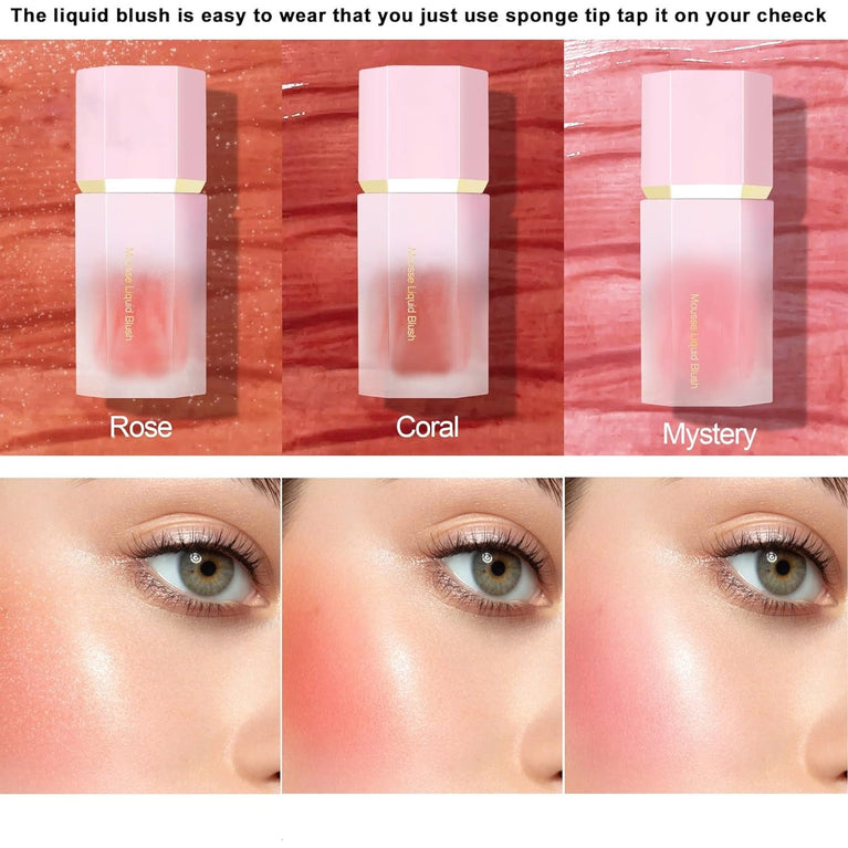 Sponge Brush Applicator Cream Blush - Long-Lasting, Waterproof, and Blendable for a Natural Matte Finish