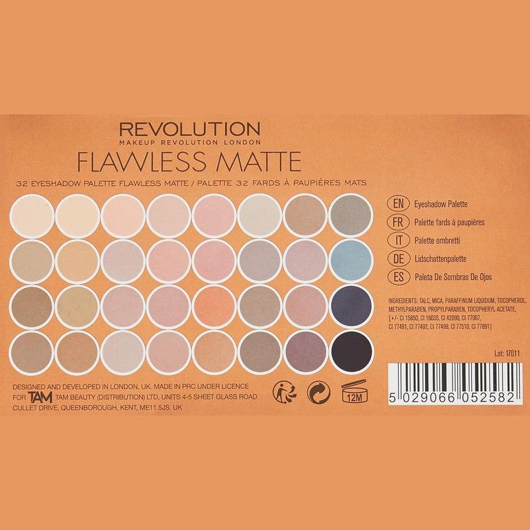 REVOLUTION Ultimate Flawless Matte 32-Color Eyeshadow Palette