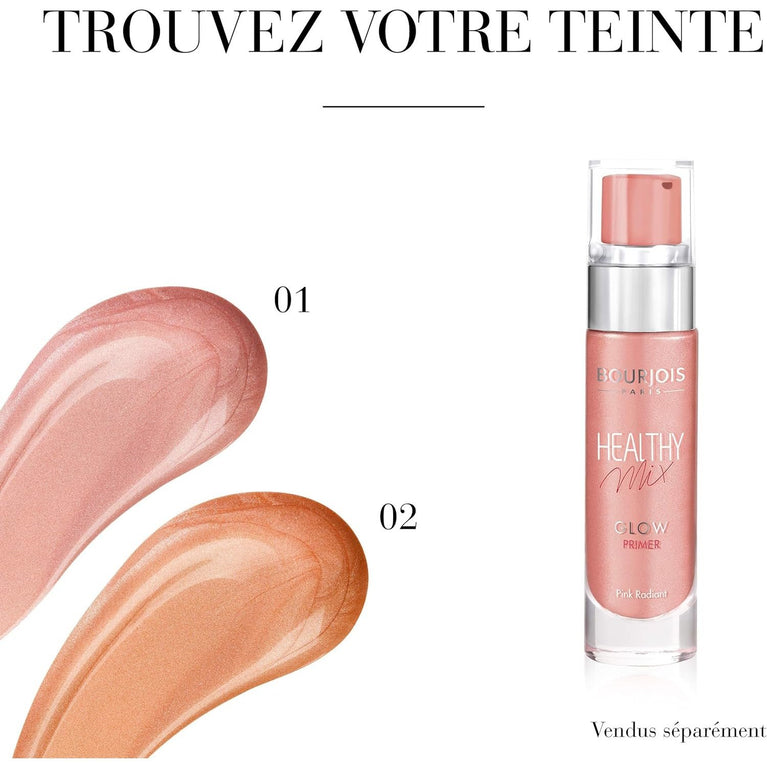 Bourjois Radiant Pink Glow Primer Serum - Flawless Foundation Enhancer, 15ml